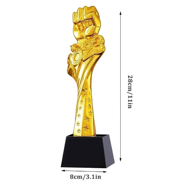 Trophy Crystal Gold Plated Resin Creative Championship Award