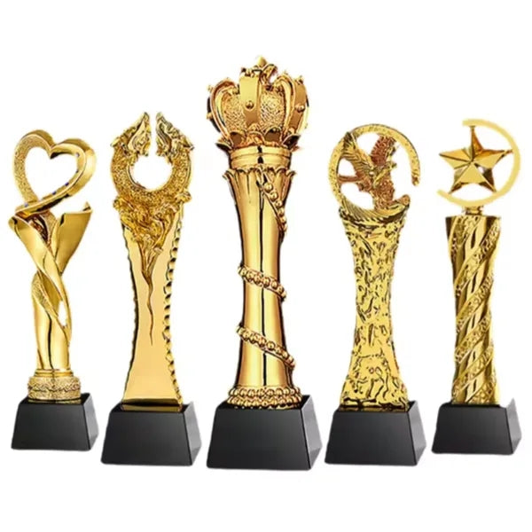 Trophy Crystal Gold Plated Resin Creative Championship Award