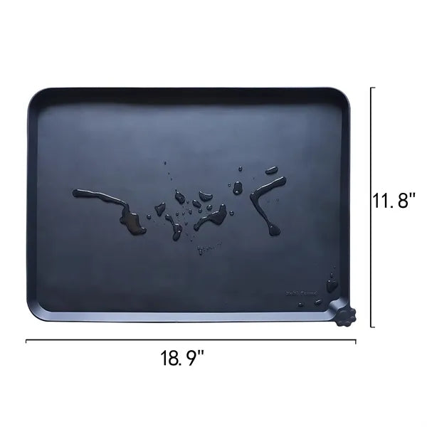 Waterproof Pet Feeding Mats With High Lip