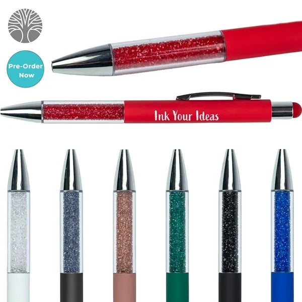 Recycled Glit ter Grip Stylus Pen