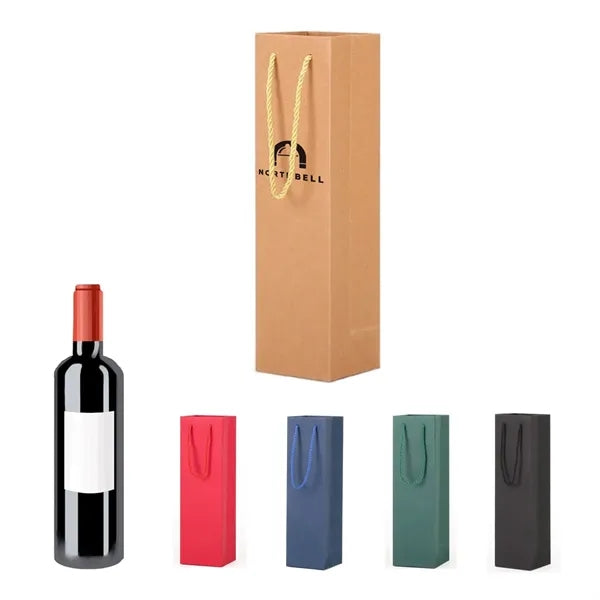 Bottle Wine Gift Tote Paper Bag Euro