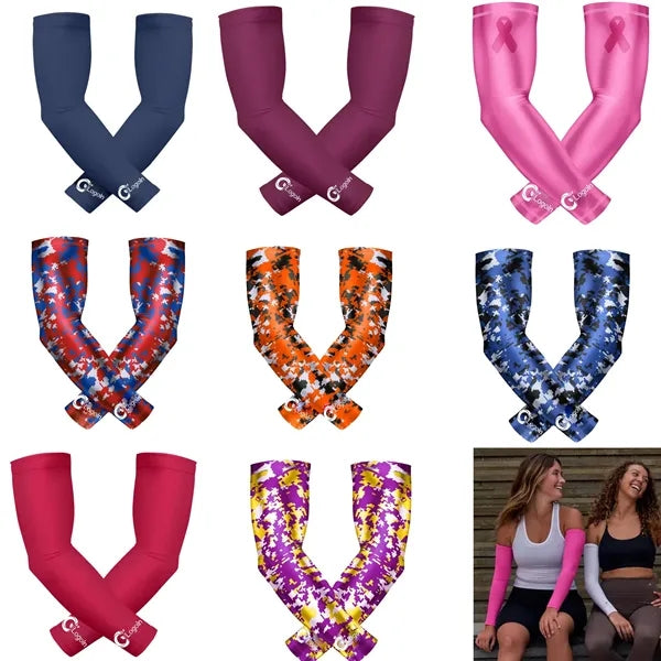Pink Ribbon Arm Bands Breast Cancer Awareness Sleeves