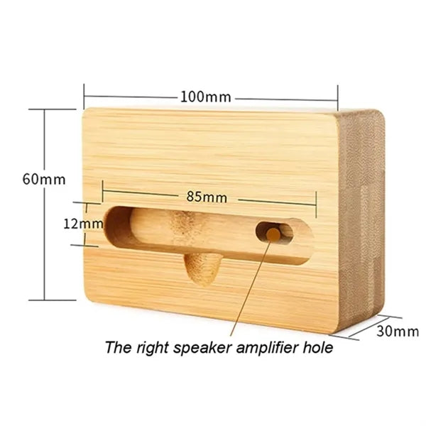 Bamboo Wooden Cell Phone Amplifier Stand