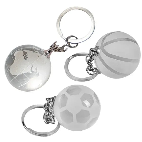 3D Crystal Globe KeyChain