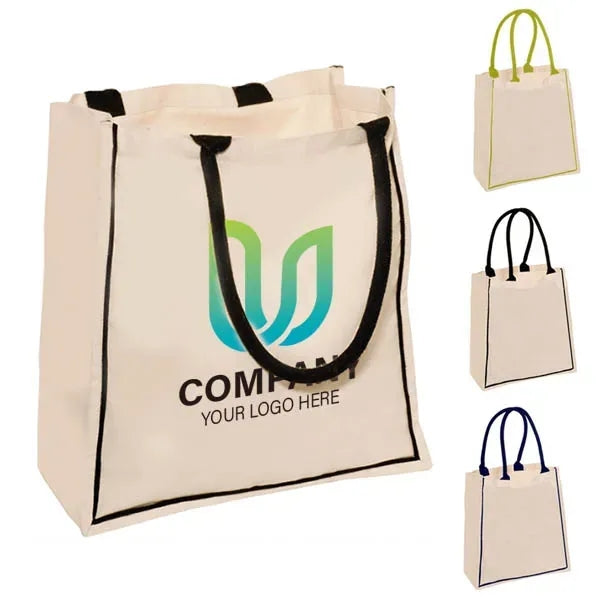 Canvas Cotton Nantucket Tote -15 3/4h x 15w x 6d