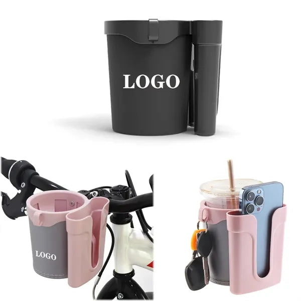 3-in-1 Bicycle Cup Holder With Phone and Keys Storage