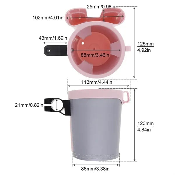 3-in-1 Bicycle Cup Holder With Phone and Keys Storage
