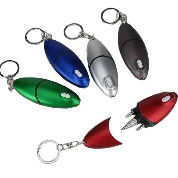 Ballpoint Pen With Flashlight Screwdriver