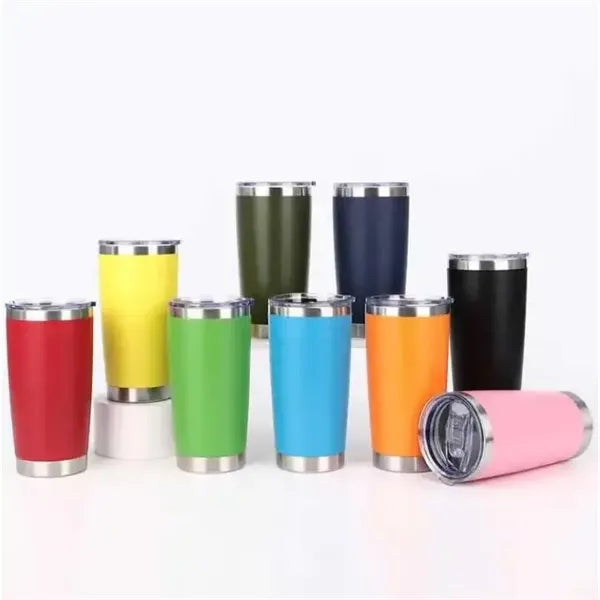 20 oz Stainless Steel Insulated Tumbler with Lid and Straw