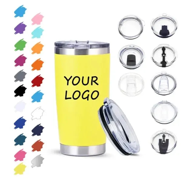 20 oz Stainless Steel Insulated Tumbler with Lid and Straw