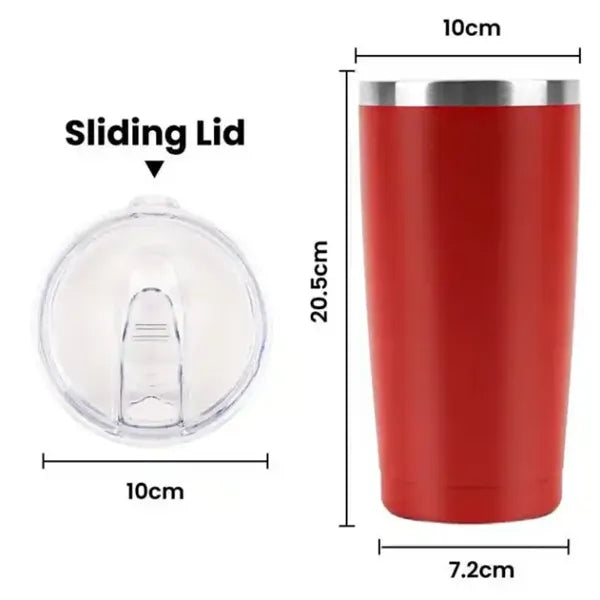 20 oz Stainless Steel Insulated Tumbler with Lid and Straw