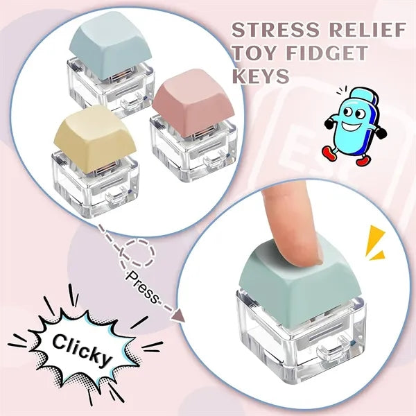 Keyboard Fidget Toy Keychain