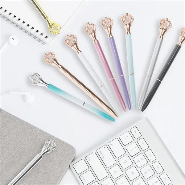 Diamond Crown Jewel Metal Pen