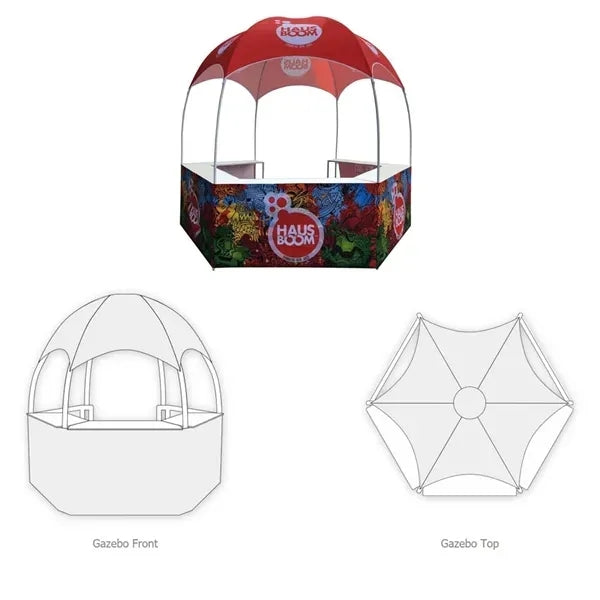 Printing Advertising Trade Show Hexagon Kiosk Tent