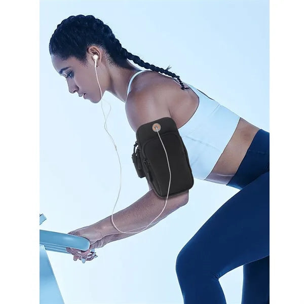 The New Running Armband Can Be Customized With A Logo .