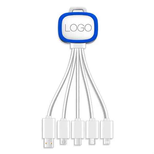 5 In 1 USB Charging Cables with luminated LED lighting