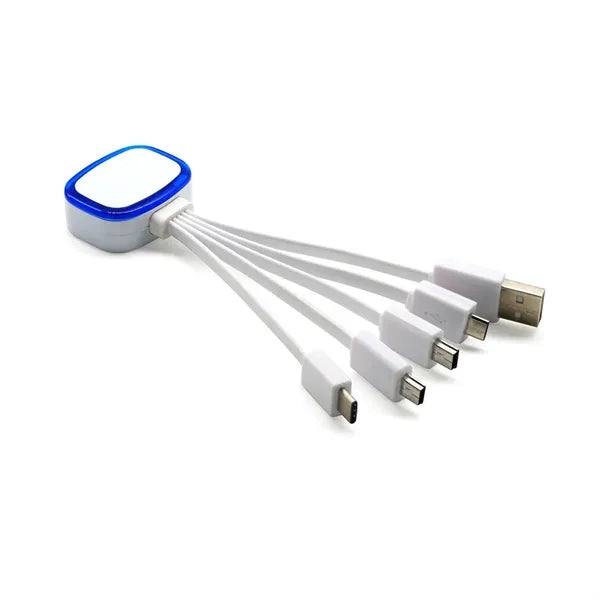5 In 1 USB Charging Cables with luminated LED lighting