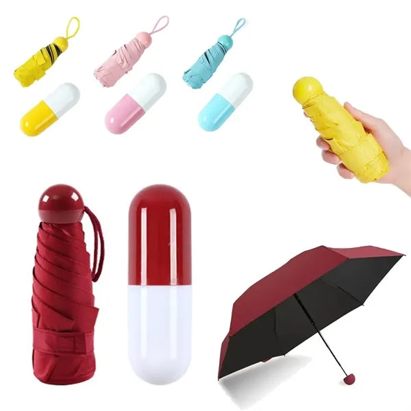 Portable Mini Compact Folding Capsule Umbrella