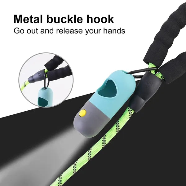 Dog Poop Bag Dispenser with Built-in LED Flashlight