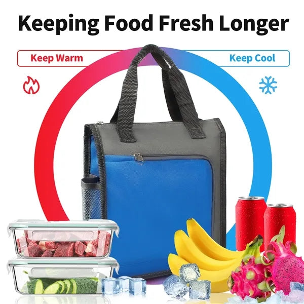 Oxford Cloth Insulated Lunch Tote Bag