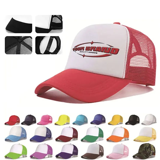 Sponge Mesh Custom Baseball Hat Color Matching Duckbill Cap