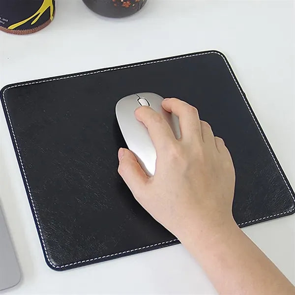 Non-Slip Rubber Base Leather Mousepad