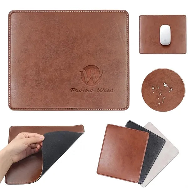Non-Slip Rubber Base Leather Mousepad