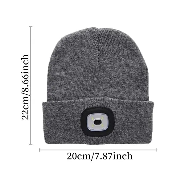 LED Flashlight Beanie Hat Headlamp Cap