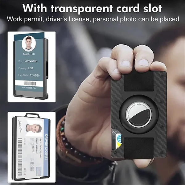 Slim RFID Blocking Wireless Tracking ID Card Case Holder