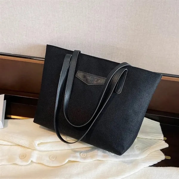 Casual Cotton-Linen Tote Bag Large Capacity All-in-One Han