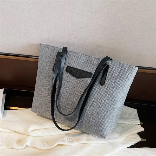Casual Cotton-Linen Tote Bag Large Capacity All-in-One Han