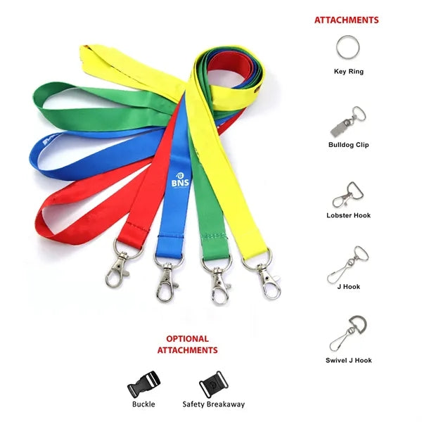 3/4" Full Color Sublimated Wrist Keychain Lanyard