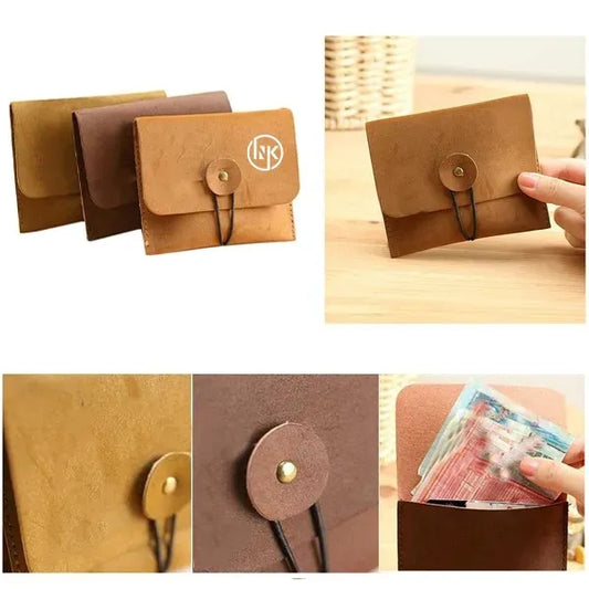 Vintage Velour Leather Coin Purse Wallet