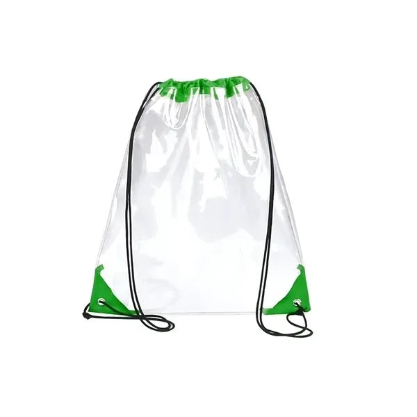 Clear Drawstring Stadium Backpacks Waterproof Gym Bag