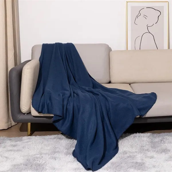 50" x 60" Polar Fleece Soild Throw Polyester Sofa Blanket