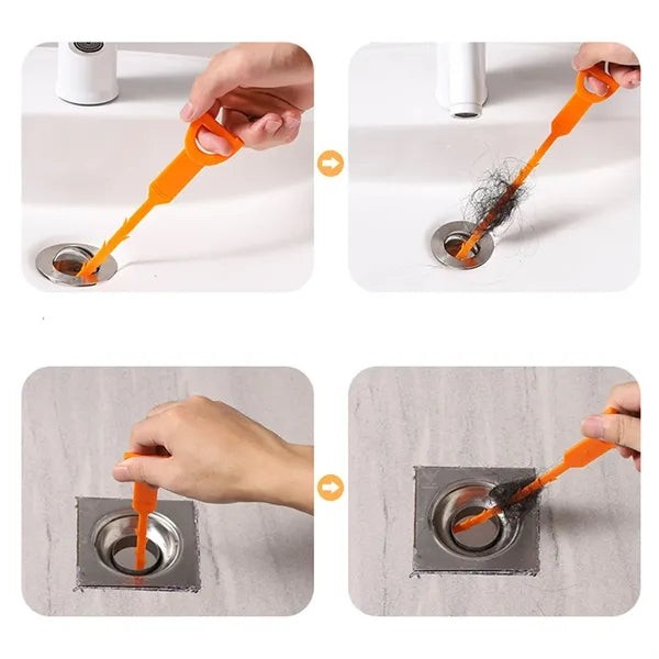 Flexible drain cleaner for efficient sink cleaning