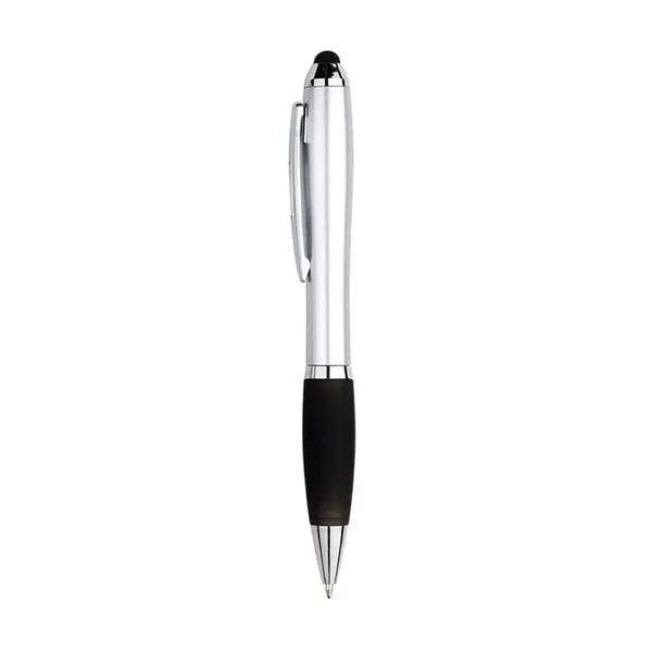 2-in-1 Touchscreen Ballpoint Click Pens Rubber Grip