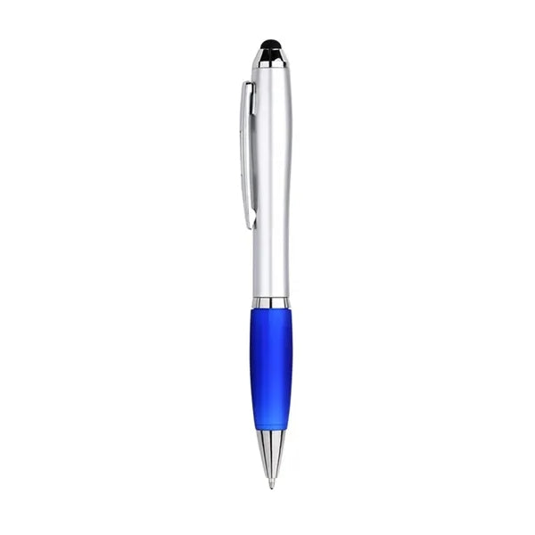 2-in-1 Touchscreen Ballpoint Click Pens Rubber Grip