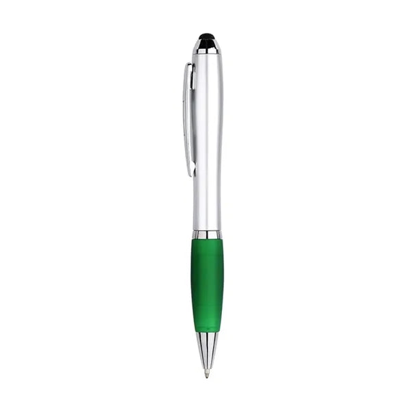 2-in-1 Touchscreen Ballpoint Click Pens Rubber Grip