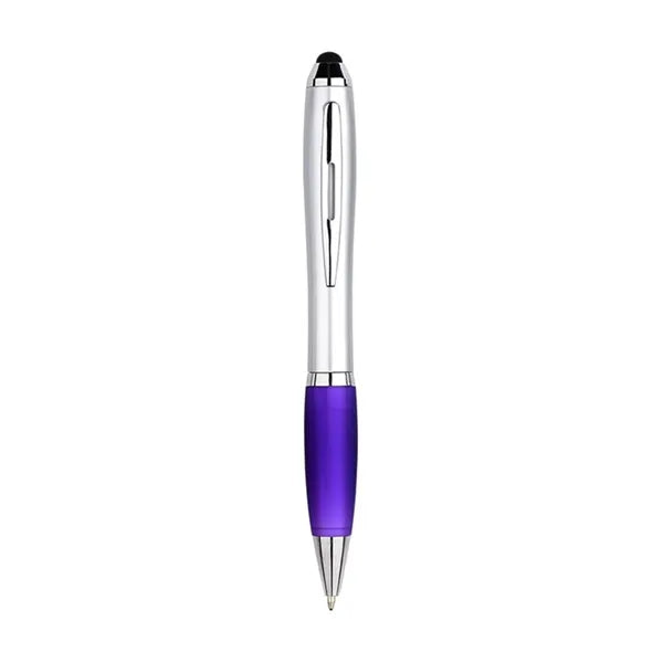 2-in-1 Touchscreen Ballpoint Click Pens Rubber Grip