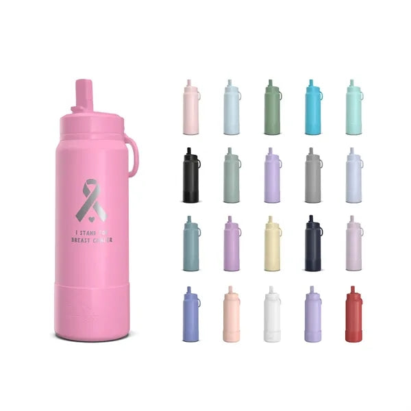 26 Oz. Sport Boot Insulated Water Bottle w/Straw Lid