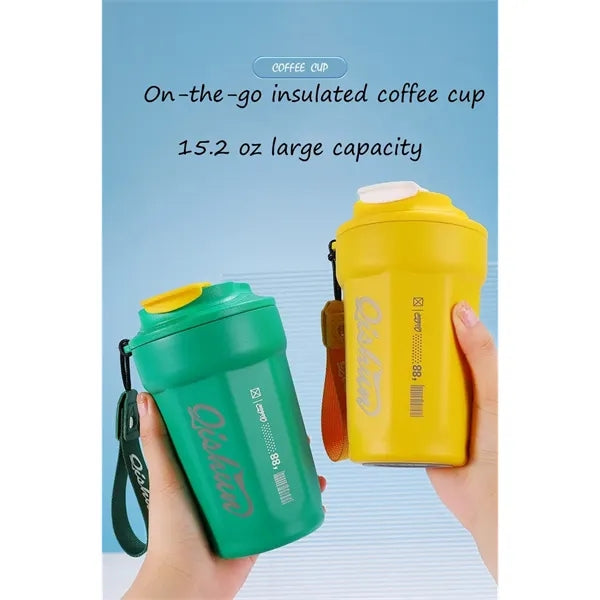 15 OZ Stainless steel portable travel thermos cup