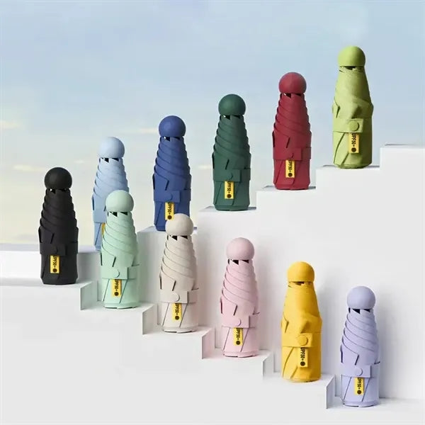 Travel Mini Umbrella for Purse With Case-Small Compact UV