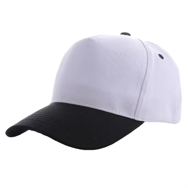 Two-Tone Structured 5 Panel Cotton Baseball Cap
