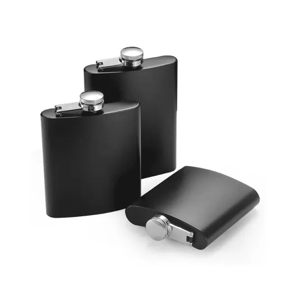 8 Oz Hip Flask Gift Box Set