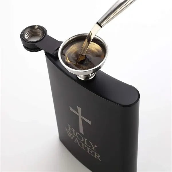 8 Oz Hip Flask Gift Box Set