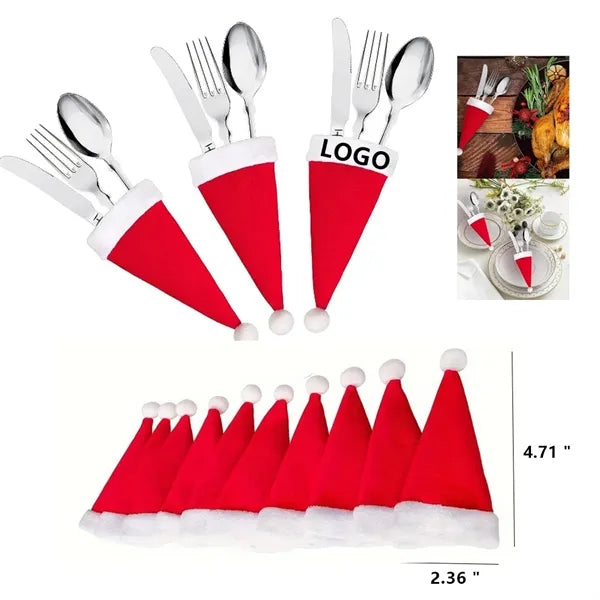 Christmas Hat Ornament Silverware Holders