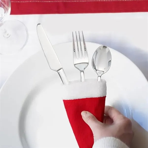 Christmas Hat Ornament Silverware Holders
