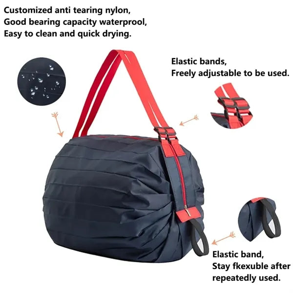 High-Capacity Foldable Shopping Tote