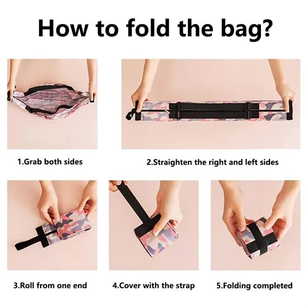 High-Capacity Foldable Shopping Tote